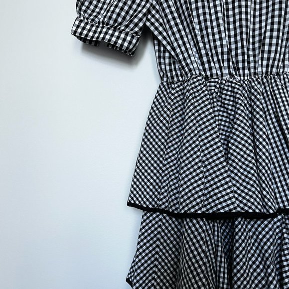 Gingham Ruffled Midi Dress - Picture 5 of 7